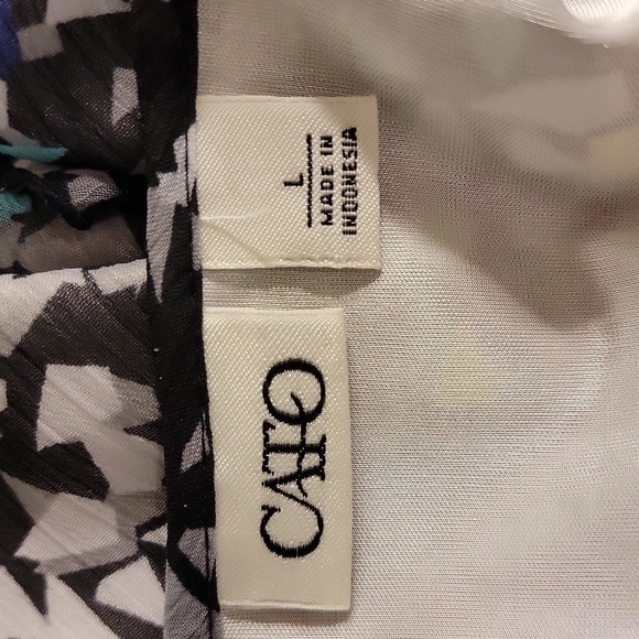 CATO 2 piece skirt set with multicolor top and black skirt size large - Picture 7 of 13